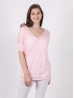 Breathable V Neck High-Low Short Sleeved Loose Top